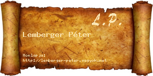 Lemberger Péter névjegykártya